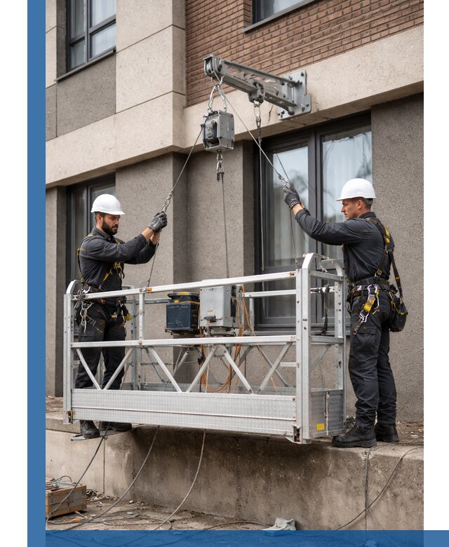 Монтаж и подъем фасадной люльки в Шатуре с гарантией безопасности