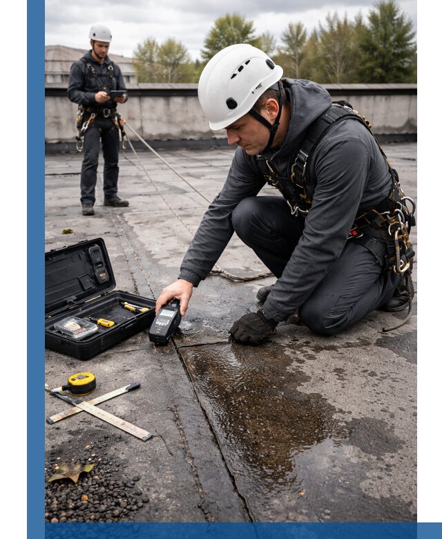 Обследование кровли на протечки и выявление дефектов в Шатуре