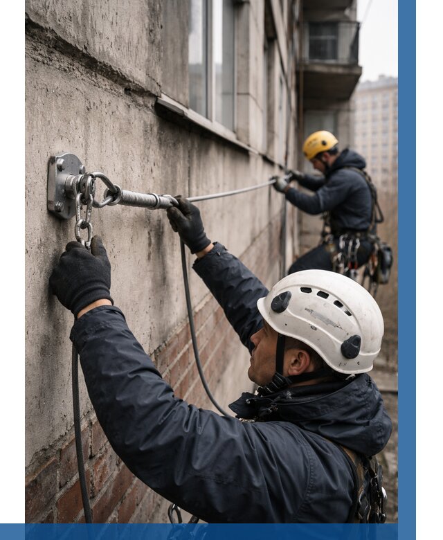 Монтаж анкерных линий в Шатуре от 3073 р. | ВЫСОТНИК-Штр