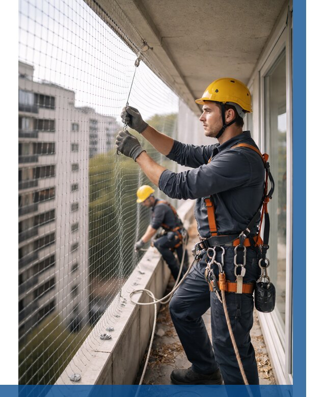 Монтаж сетки от птиц в Шатуре от 4610 р. | ВЫСОТНИК-Штр