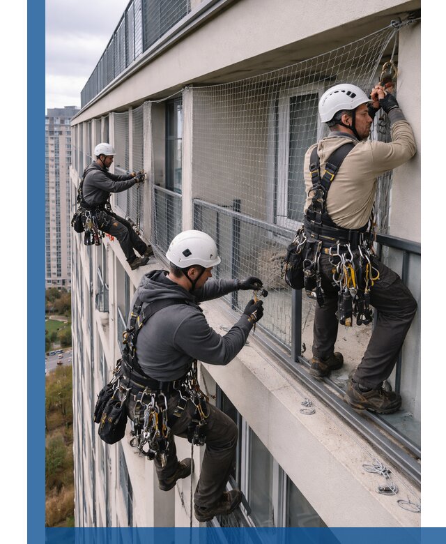 Профессиональный монтаж защитной сетки от птиц в Шатуре